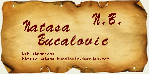 Nataša Bucalović vizit kartica
